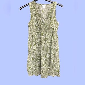 MOTHERHOOD MATERNITY GREEN V CUT SUN DRESS SIZE LARGE